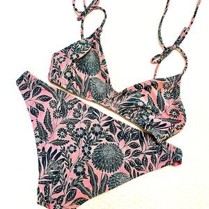 J. Crew x Abigail Borg Tie-Shoulder French Bikini Size Small